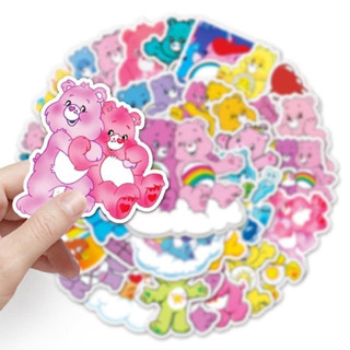 สติ๊กเกอร์ PVC  กันน้ำ น้องหมี Care Bears  สีสวย สดใส  น่ารักสุดๆ  (1 แพ็คมี 50 ชิ้น) #พร้อมส่ง