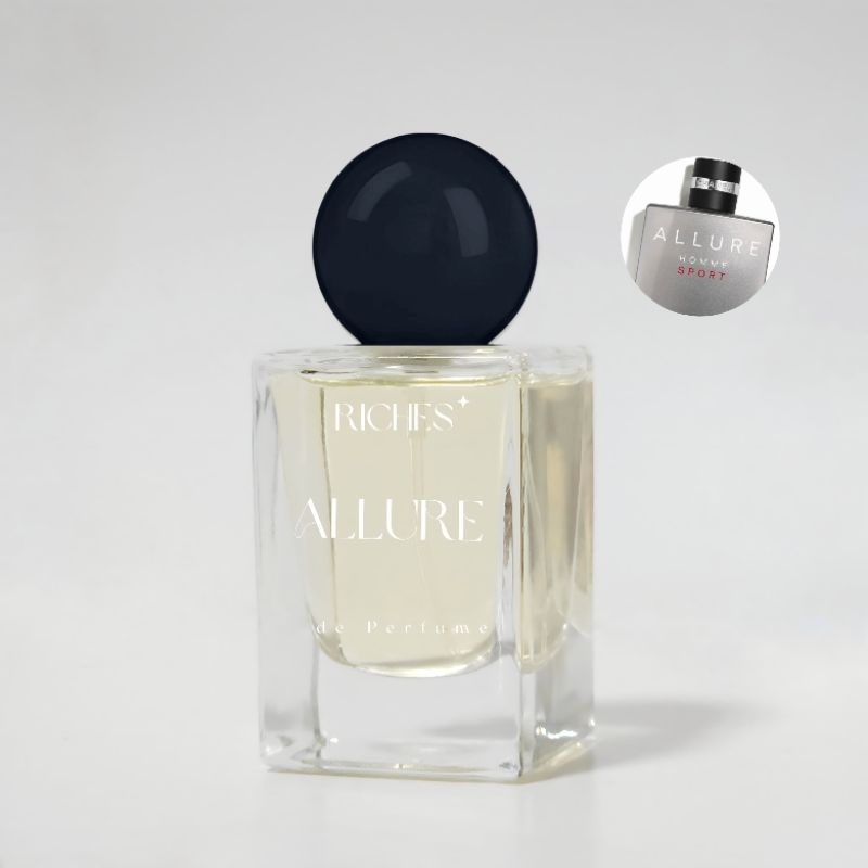 น้ำหอมริชเชสส์ RICHES de Perfume ติดทนยาวนานเกิน12-24ชม.!กลิ่น​ Allure Homme Sport คู่เหมือน​ เหมือนเป๊ะ​ ไม่​โป๊ะ!