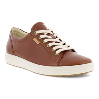 ECCO รองเท้าผ้าใบหนังรุ่น Soft 7 COGNAC สีน้ำตาล