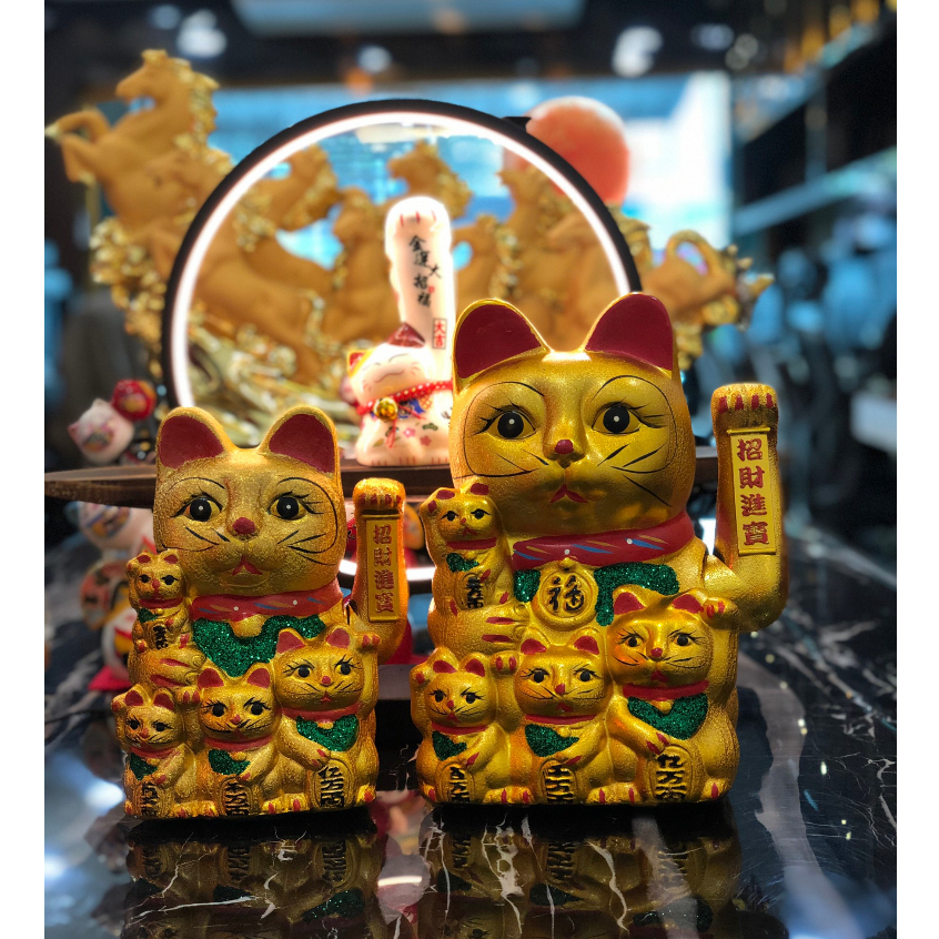 แมวกวักทอง สูง 22-27cm เรียกทรัพย์ โชคลาภ มั่งคั่งรุ่งเรือง **พร้อมส่ง**