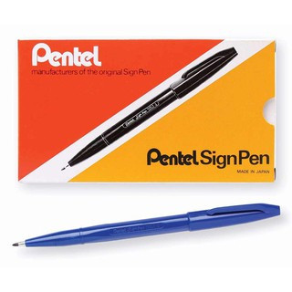 [กล่อง12แท่ง] ปากกาตัดเส้น Pentel Sign Pen No.S520