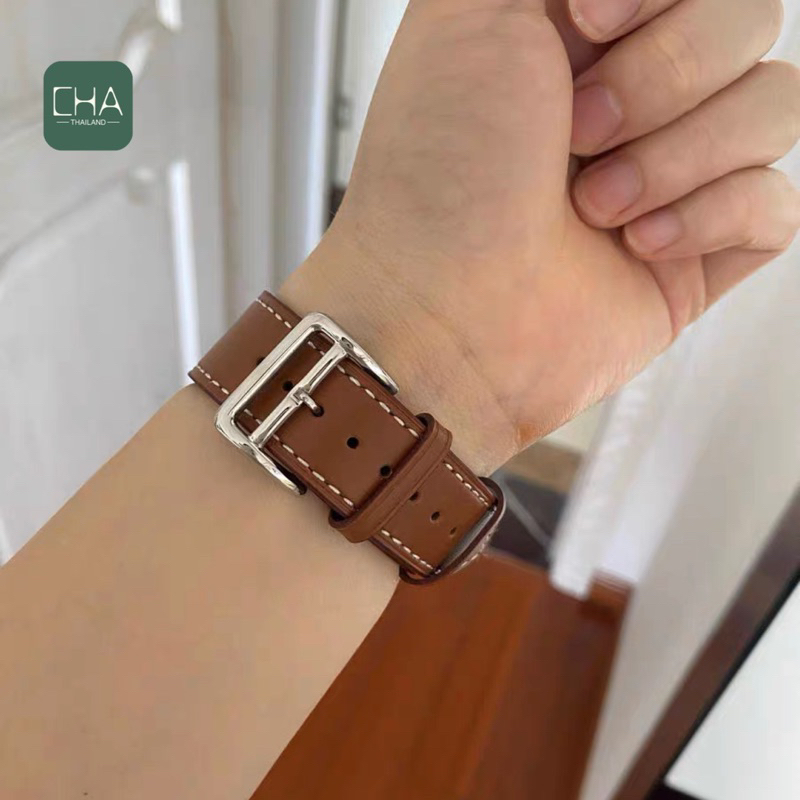 หนัง PU สายนาฬิกา smart watch ใช้ได้กับ Watch ultra10 8 9 7 6 5 4 3 2 1  Size 40/41/42mm 44/45/46/49mm สาย smart watch