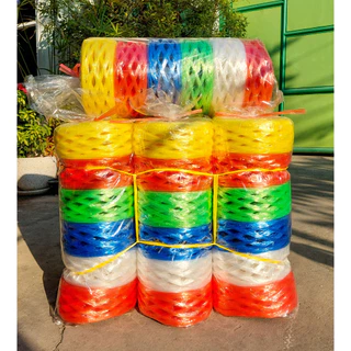 เชือกฟางเกรดA เชือกฟางปอเกรดA คละสี ขนาด2.5นิ้ว สีสวยใส ทนทาน แพ็คละ6ม้วน ม้วนละ200กรัม คุณภาพดีที่สุด
