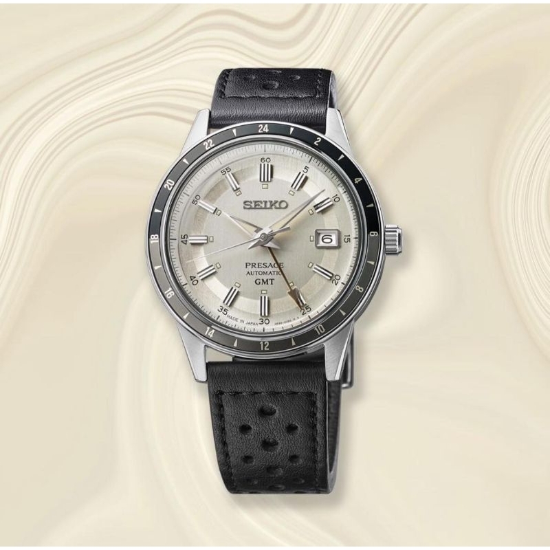 (สินค้า​พร้อมส่ง) นาฬิกา​ SEIKO รุ่น​ PRESAGE Style60's GMT รหัส SSK011J1 ของแท้ป้าย​ KINGPOWER