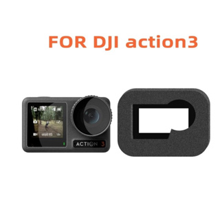 Windslayer Frame For DJI Action 3 Camera Soft Noise Reduction Wind Sponge Case Black Windshield Foam Cover Windproof