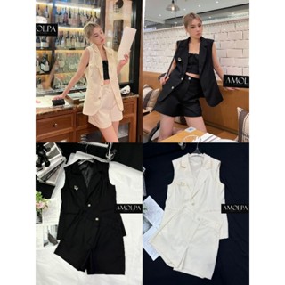 SET BLAZER CHRISTIAN DIOR  ตัวล่าสุด 2023  สวยชนช๊อปปปมากๆ ตัวเสื้อคลุมเป็นงานสูทเบเซอร์ผ้ามีซับใน ติดเข็มกลัดอะไหล่