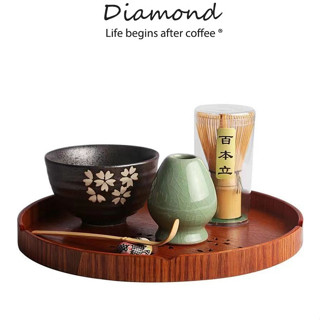 ❤ Diamond Coffee แปรงชงชาเขียวมัทฉะ ช้อนมัทฉะ สไตล์ญี่ปุ่น ผลิตภัณฑ์ไม้ไผ่