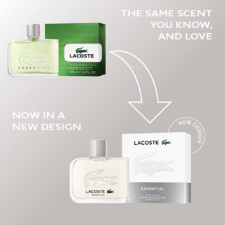 แพคเกจใหม่ น้ำหอมแท้ LACOSTE ESSENTIAL EDT. สำหรับคุณผู้ชาย ขนาด 125 มล.