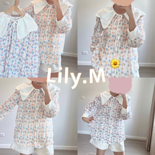 Lily.M เสื้อเชิ้ตปกกระต่าย 🌼 อก 46”