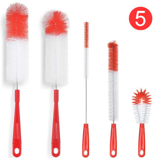 ALINK : ALKAL05BBRD* แปรงล้างขวดนมเเละหลอด ALINK 5-Pack Red Bottle Brush Cleaner Set