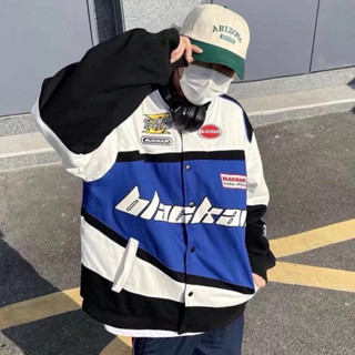 เสื้อคลุมแจ็คเก็ต vtg racing เสื้อคลุมแขนยาว ผ้าร่ม ไม่หนา ใส่คลุมเท่ๆ สตรีท y2k ฮิต2022 วินเทจ