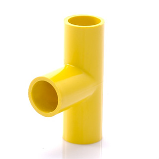 สามทาง PVC สีเหลือง 3/8" 1/2" 3/4" 1" (พีวีซี)
