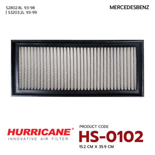 กรองอากาศสแตนเลส &amp; ผ้าแดง HURRICANE  S2802.8L 93-98 | S3203.2L 93-99 HS-0102