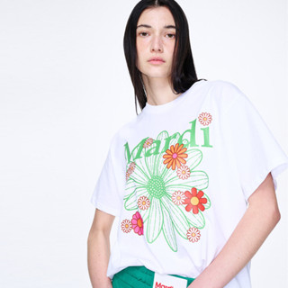 MARDI MERCREDI TSHIRT FLOWERMARDI BLOSSOM_WHITE GREEN direct shipiing from korea