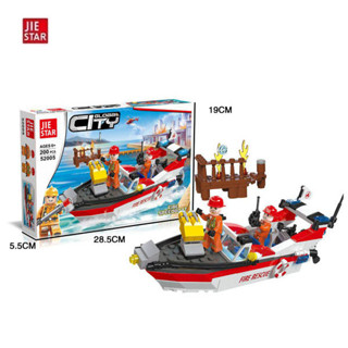 ProudNada Toys ตัวต่อ ดับเพลิง เรือ JIE STAR CITY GLOBAL FIRE SPEEDBOAT 200 PCS 52005