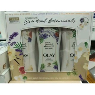 Olay Essential Botanicals Body Wash, 3-pack