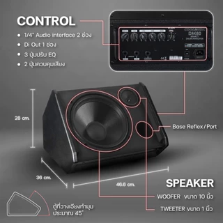 แอมป์กลองไฟฟ้า แอมป์กลอง Coolmusic DM-80 ต่อบลูทูธได้ ตู้แอมป์คีย์บอร์ด ประกันศูนย์ไทยแท้