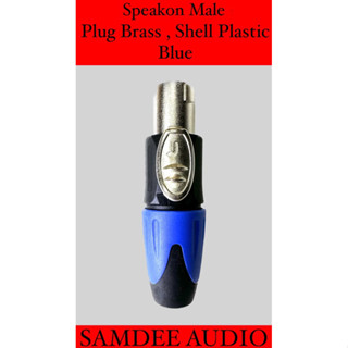 Speak on Male Plug Brass , Shell Plastic Blue