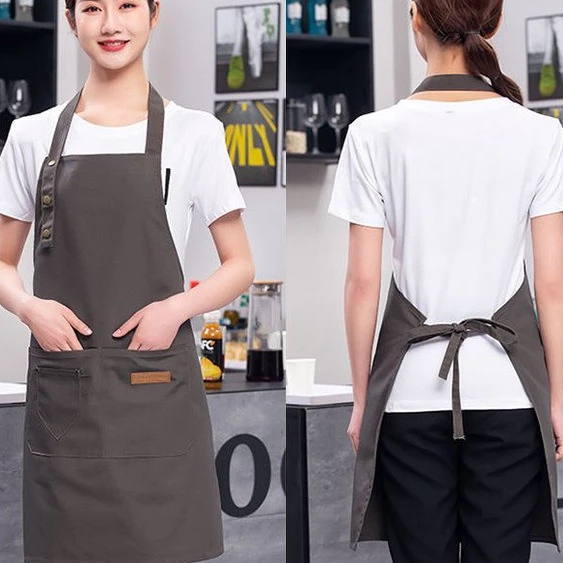 ผ้ากันเปื้อนร้านกาแฟ มีให้เลือก 2สี บบหนา