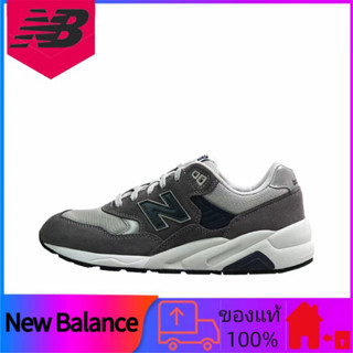 ของแท้ 100% New Balance NB 580 ลำลองดูดซับแรงกระแทกระบายอากาศทนต่อการสึกหรอรองเท้าวิ่งต่ำด้านบนชายและหญิงซีเมนต์สีเทาสไต