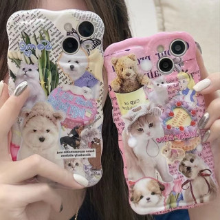 🎁ส่งของขวัญ🎁เคสไอโฟน สำหรับ 11 13 for iPhone Case 14 12 Pro Max น่ารัก การ์ตูน สุนัข กันกระแทก ปกป้อง เคสโทรศัพท์