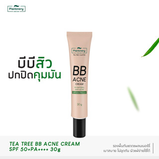 กันแดด บีบี ลดสิว เกลี่ยง่าย ไม่อุดตัน เบลอรูขุมขน แพลนท์เนอรี่ Plantnery Tea Tree BB Acne Sunscreen SPF50+ PA+++