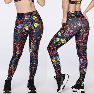 Club Zumba High Waisted Ankle Leggings (กางเกงเลกกิ้งออกกำลังกายซูมบ้า)