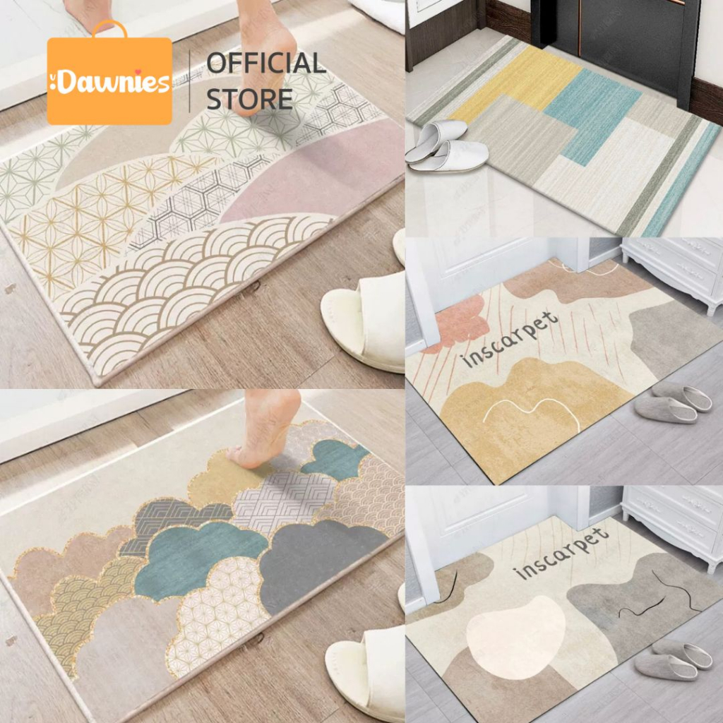 พรมปูพื้นห้อง พรมปูพื้นห้องนอน พรมเช็ดเท้า (40x60cm) พรมเช็ดเท้านุ่ม พรมแต่งบ้าน ซับน้ำ กันลื่น พร้อมส่ง