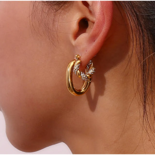 Escapism Hoop Earrings / Stainless 18k Gold Plated