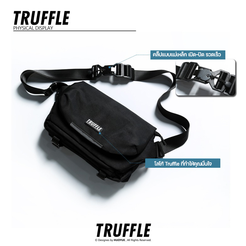 Truffle Shoulder Bag V.1 2023 "Black" กระเป๋าสำหรับ iPad Mini 6, iPad Mini 5,4, Tablet 8" และ Nintendo Switch