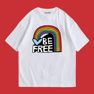 เสื้อยืด pride month “be free”🔥🌈