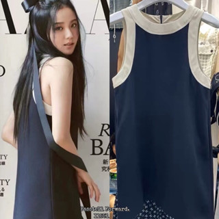 🇰🇷New🇰🇷  Korea b&amp;w dress เดรสดำดีเทลขอบขาว ทรงกล้ามใส่สวยตัวเดียวจบ ผ้าดีมากแนะนำเลยยย🤍