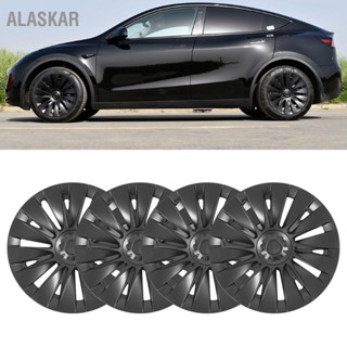 ALASKAR 4 pcs Hubcaps ล้อฝาครอบ สำหรับ Tesla รุ่น Y 19in ล้อ 2020 ถึง 2023