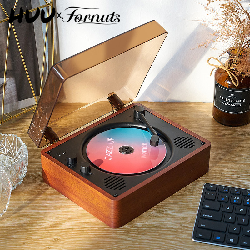⚡️พร้อมส่ง⚡️ Fornuts CD Player เครื่องเล่นซีดี เครื่องเล่น cd แผ่นเรโทร แผ่นฟังไข้ อัลบั้ม เครื่องเล่นบลูทูธ ของขวัญ