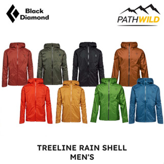 เสื้อกันฝน BLACK DIAMOND TREELINE RAIN SHELL - MEN’S บาง เบา เก็บได้เล็ก ระบายอากาศ และกันน้ำได้