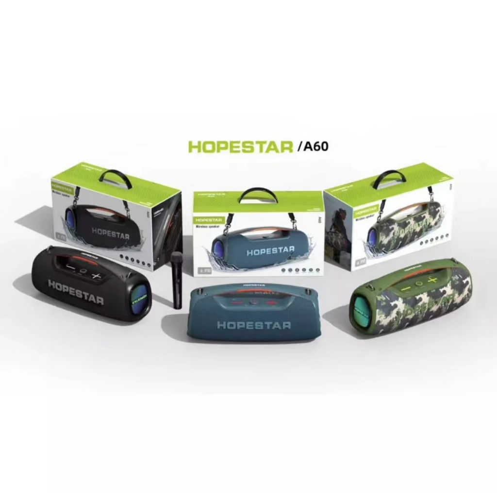 Hopestar A60 ลำโพงบลูทูธ 100 วัตต์ ฟรี ไมค์ 1 อัน ลำโพง 5 ดอก ดังกระหึ่ม ปรับเบสได้ 3 โหมด แท้100%