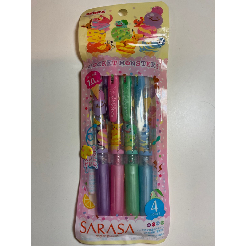 ปากกา sarasa กากเพชร pocketmonster 🇯🇵