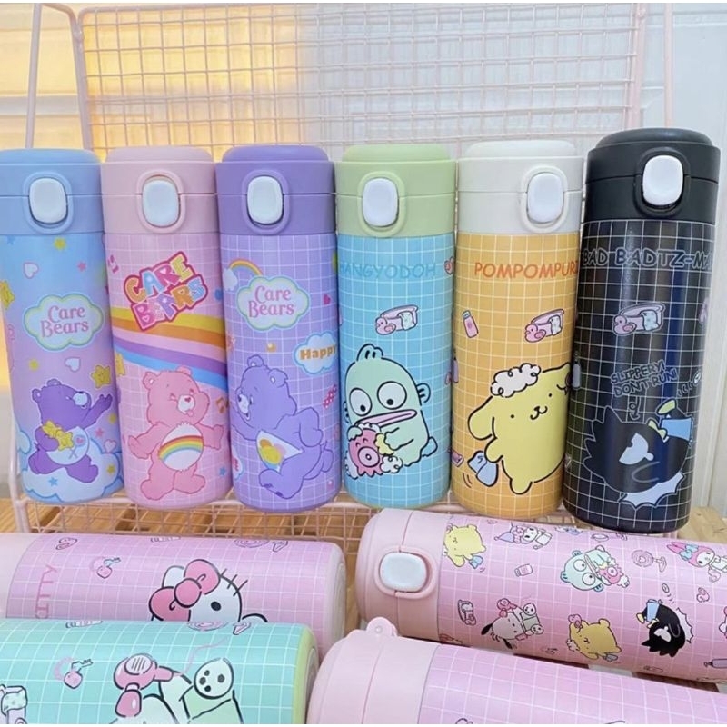 Sanrio ขวดน้ําเก็บความเย็น แก้วเก็บความร้อน น่ารัก กระติกน้ําเก็บความเย็น กระติกน้ำเก็บอุณหภูมิ สามมิติ กระติกน้ําร้อน