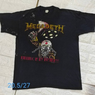 🤘เสื้อยืดวินเทจ วง MEGADEATH Killing is my Business ปีลึกมากๆ  ปี1988 สภาพสวยแบบดารา😱