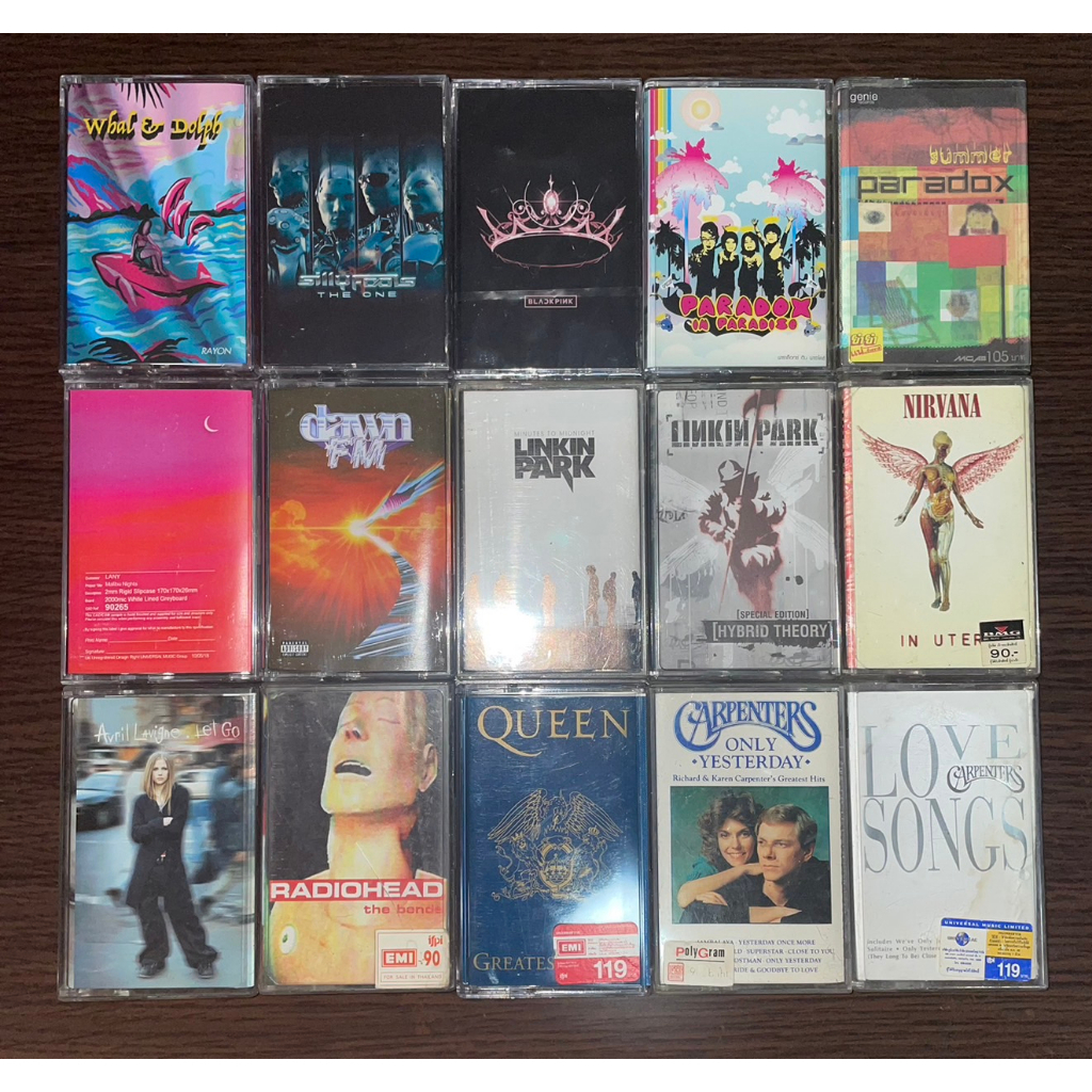 เทปเพลงไทย สากล เทปคาสเซ็ท cassette tape: Lany, Avril, Carpenters, Radiohead, Nirvana, Paradox, Blac