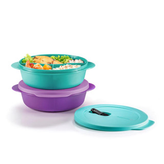 กล่องอาหาร Tupperware CrystalWave Divided Dish (2) 825ml