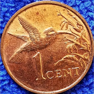 เหรียญ​Trinidad and Tobago, 1 Cent, (รุ่น​เก่า), #0921T, ใช้แล้ว