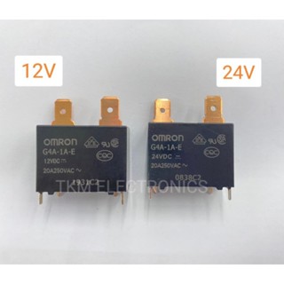 รีเลย์OMRON G4A-1A-E  12VDC , 24VDC 20A250vac 2ขาบน 4ขาล่าง