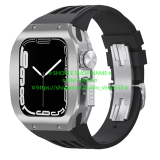 💚DM-SHOP💚SMART WATCH IWATCH 44MM 45MM CASE STRAP MOD titanium สมาร์ทโฟน คุณภาพดี สายตกแต่งนาฬิกา