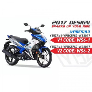 ชุดสี Yamaha Exciter (รุ่น2) สีเงาตามรูป (แถมสติ๊กเกอร์) VPBC5 / S3 BLUE WS6-2 (2017)