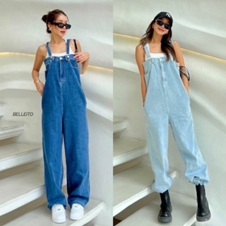 jumpsuit ยีนส์ขายาวทรง oversize น่ารัก style เกาหลี มีโค้ดลดเพียงกดติดตามร้าน