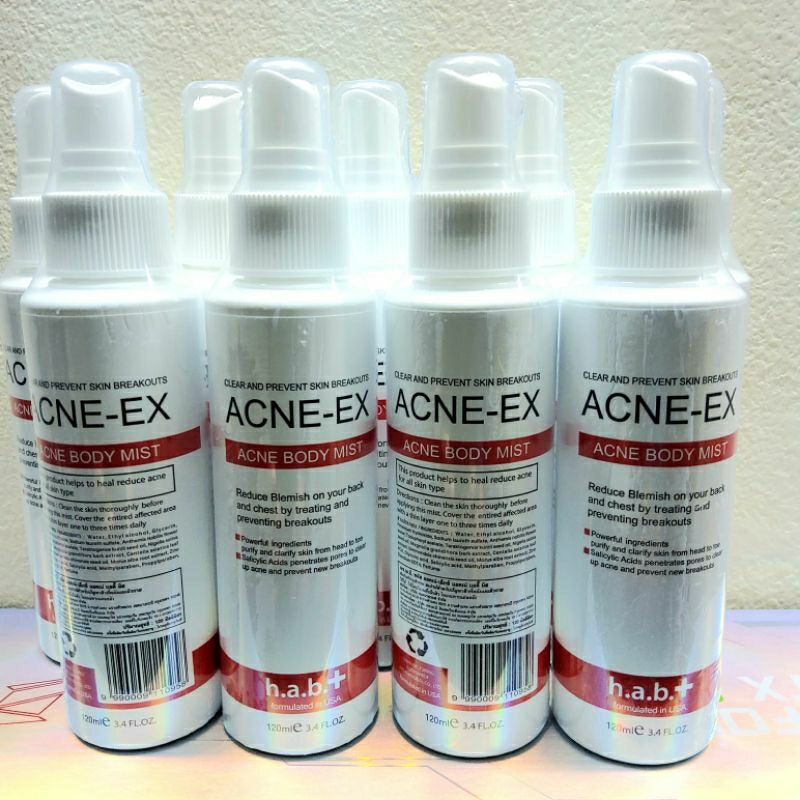 Acne Treatment 105 บาท [พร้อมส่ง] ACNE-EX – Body Spray สเปรย์รักษาสิว 120 ml. ของแท้ฉลากไทย Beauty