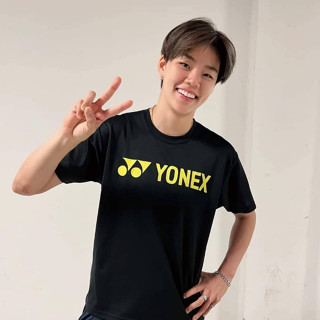 เสื้อกีฬา โลโก้ YONEX สีเหลือง ใส่ได้ทั้งผู้ชาย และผู้หญิง