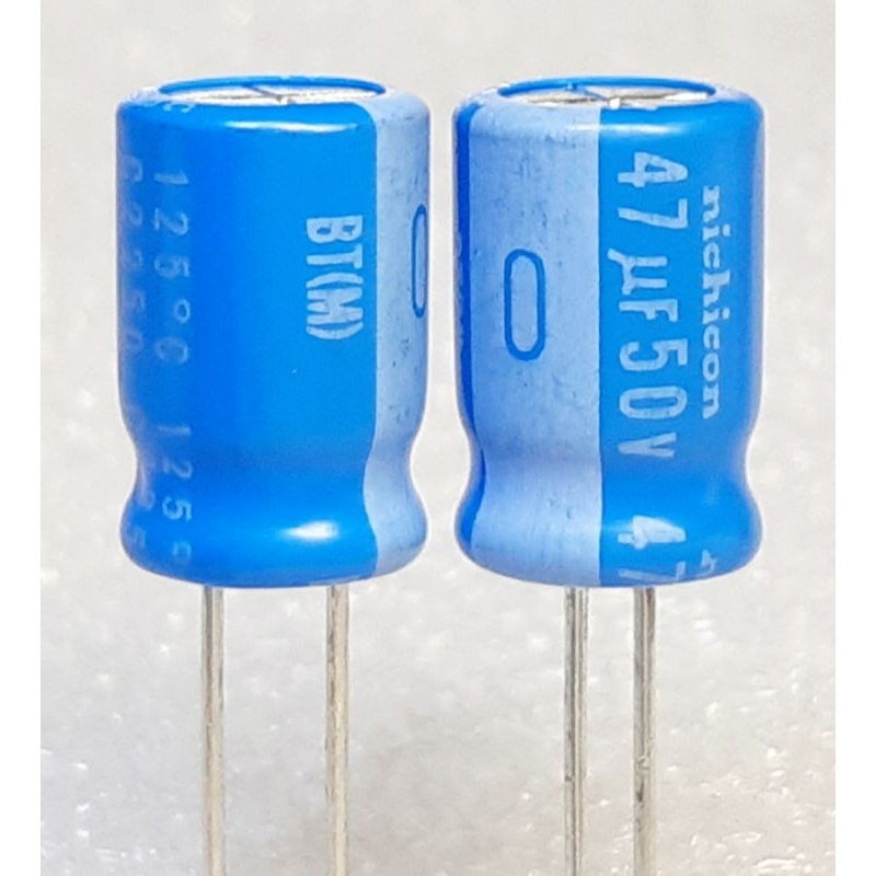 Nichicon BT 47uf 50v 125°c capacitor คาปาซิเตอร์ ตัวเก็บประจุ คาปาซิเตอร์
