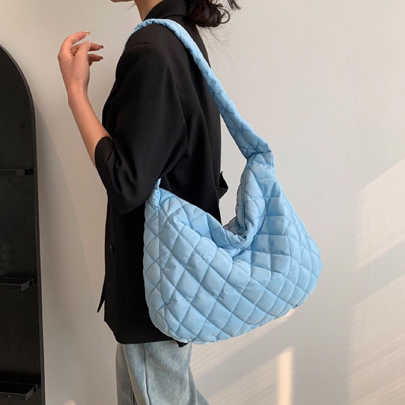 🔥พร้อมส่งที่ไทย10สี 🔥 Hobo bag กระเป๋าเจนนี่ กระเป๋าสะพายข้างใบใหญ่ ของขวัญวันเกิด